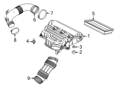 2021 Fiat 500X Filters BUSHING-ISOLATOR Diagram for 68201412AA