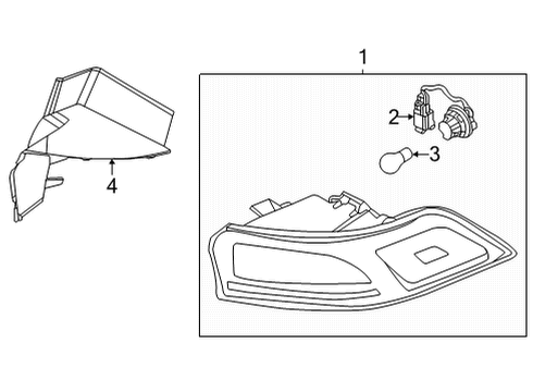 2022 Kia Carnival Tail Lamps HOLDER & WIRING-REAR Diagram for 92491R0010