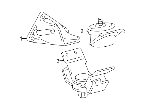 2006 Toyota Tacoma Engine & Trans Mounting Mount Bracket Diagram for 12311-AD010