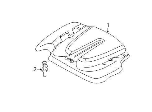 2012 Kia Sorento Engine Appearance Cover Engine Cover Assembly Diagram for 292403C240