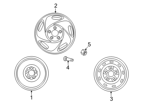 1999 Nissan Quest Wheels Aluminum Wheel Diagram for 40300-7B041
