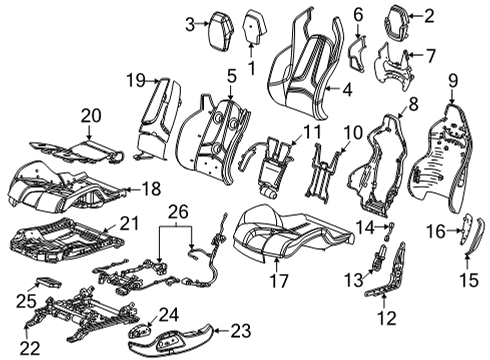 2021 Chevrolet Corvette Driver Seat Components Harness Diagram for 84653533