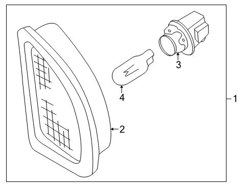 1999 Nissan Altima Bulbs Lamp Assembly-Licence, LH Diagram for 26515-0E700