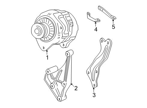 2001 Buick Century Alternator GENERATOR Assembly (Remanufacture) Diagram for 19244791