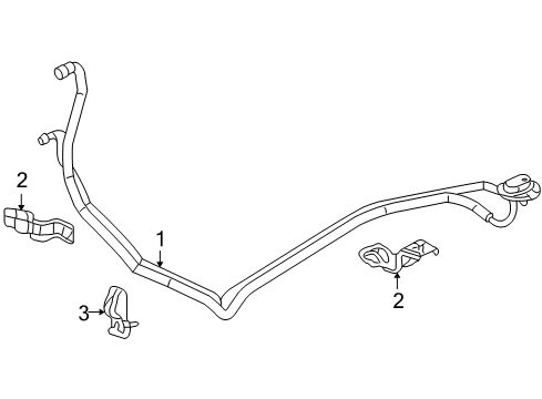2012 Acura MDX Rear A/C Lines Pipe, Rear Suction & Receiver Diagram for 80329-STX-A01