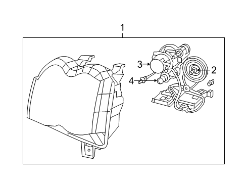 2009 Jeep Grand Cherokee Bulbs Composite Headlamp Diagram for 55157484AH