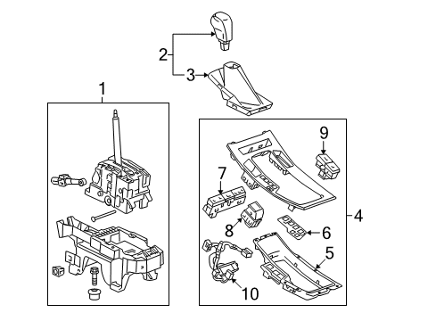 2011 Buick LaCrosse Center Console Multifunction Switch Diagram for 20980652