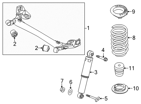 2014 Hyundai Elantra Rear Suspension Spring-Rear Diagram for 55330-3X250--DS