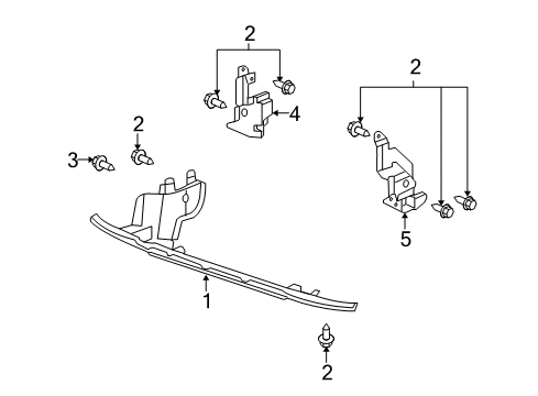 2009 Acura RDX Radiator Support - Splash Shields Plate, Passenger Side Air Screen Diagram for 74122-STK-A00