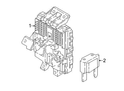 2019 Kia Stinger Fuse & Relay Instrument Junction Box Assembly Diagram for 91951J5282