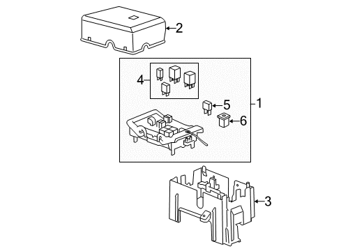 2013 GMC Sierra 1500 Daytime Running Lamps Upper Cover Diagram for 25941374