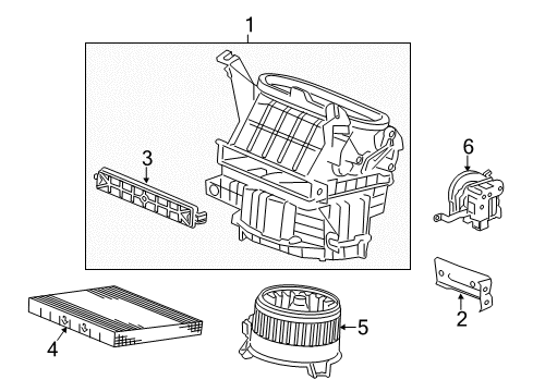 2017 Honda Accord Blower Motor & Fan Blower Sub Assy Diagram for 79305-T2F-A01