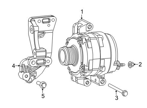 2021 Ram ProMaster City Alternator Bracket-Generator Diagram for 5281237AB