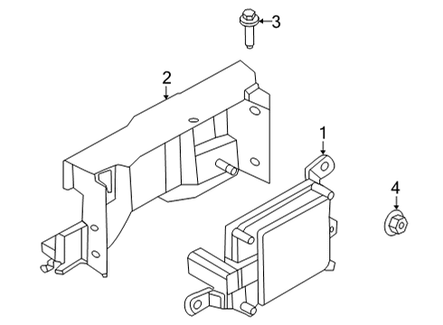 2022 Nissan Frontier Electrical Components - Front Bumper SENSOR ASSY-DISTANCE Diagram for 28438-9BU1E