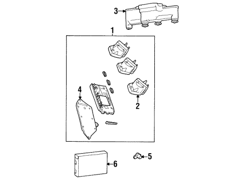 1998 Oldsmobile Achieva Ignition System Wire, Spark Plug #1 Cyl Diagram for 12192065