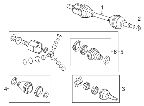 2018 Chevrolet Spark Drive Axles - Front Axle Assembly Diagram for 42697364