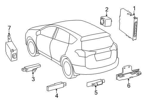 2018 Toyota RAV4 Electrical Components Computer Diagram for 89990-42091