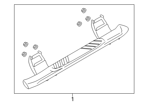 2020 Ford F-150 Running Board Running Board Diagram for FL3Z-16450-AB