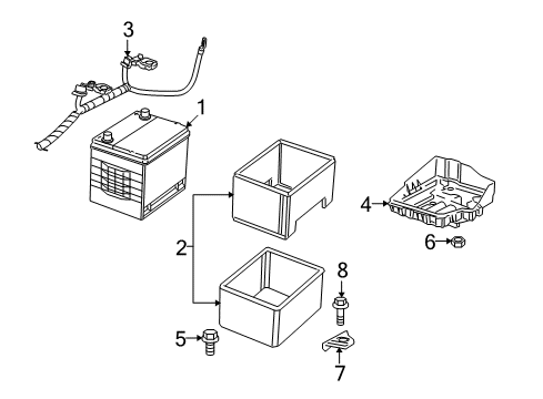 2010 Dodge Caliber Battery Cover-Battery Diagram for 5082107AB