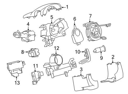 2009 GMC Acadia Switches Headlamp Switch Diagram for 25822154