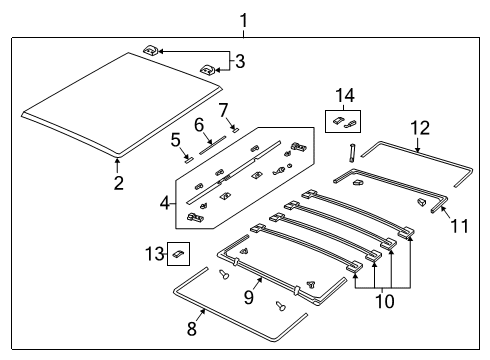 2022 Ram 1500 Exterior Trim - Pick Up Box Seal-Hinge Diagram for 68371948AA