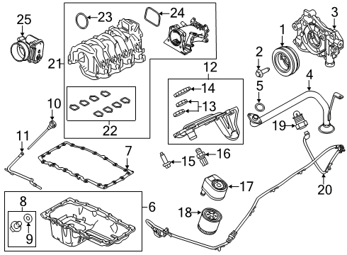 2018 Ford F-350 Super Duty Filters Intake Manifold Gasket Diagram for HC3Z-9E936-A