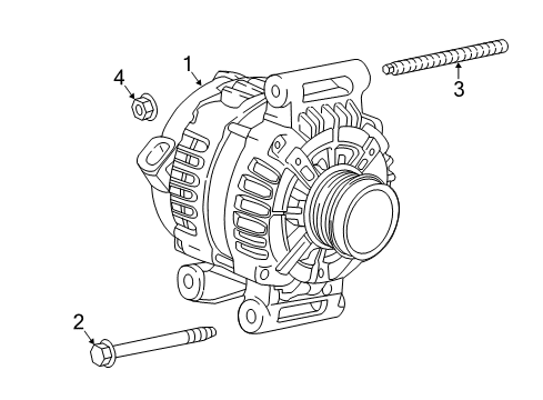 2017 Chevrolet Cruze Alternator Alternator Diagram for 13534118