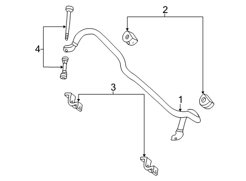 2006 Lincoln Navigator Stabilizer Bar & Components - Front Stabilizer Bar Insulator Diagram for 5L7Z-5484-BA