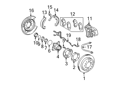 2008 Toyota 4Runner Parking Brake Cable Diagram for 46410-3D080