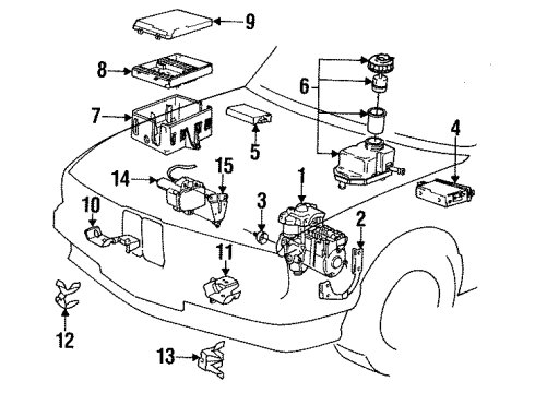 1988 BMW 325 Cruise Control System Cruise Control Bowden Cable Diagram for 65711386243