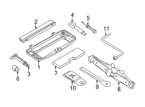 2016 BMW 535i Jack & Components Actuating Ratchet For Vehicle Jack Diagram for 71126769151