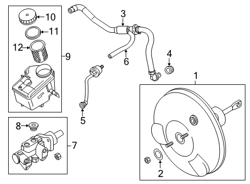 2006 BMW Z4 Hydraulic System Power Brake Booster Diagram for 34336779681