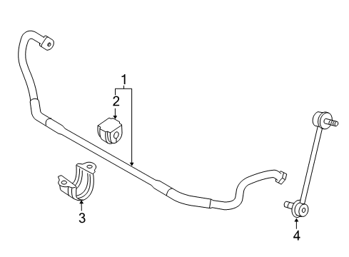 2017 BMW 330e Stabilizer Bar & Components - Front Stabilizer Front With Rubber Mounting Diagram for 31306792114