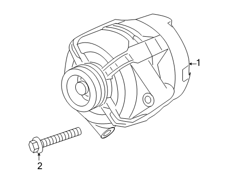 2008 Pontiac G6 Alternator GENERATOR Assembly Diagram for 15947363