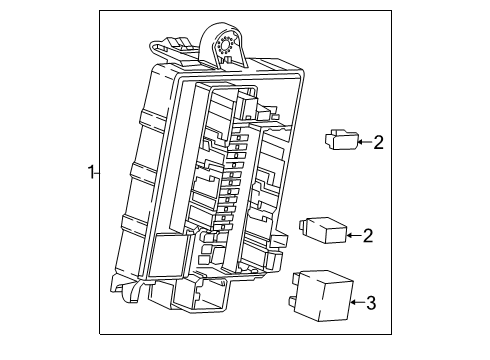 2020 Cadillac XT6 Fuse & Relay Fuse & Relay Box Diagram for 84590860