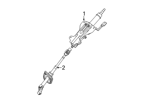 2012 Kia Sorento Steering Column, Steering Gear & Linkage, Steering Wheel & Trim Column Assembly-Steering Diagram for 563101U100