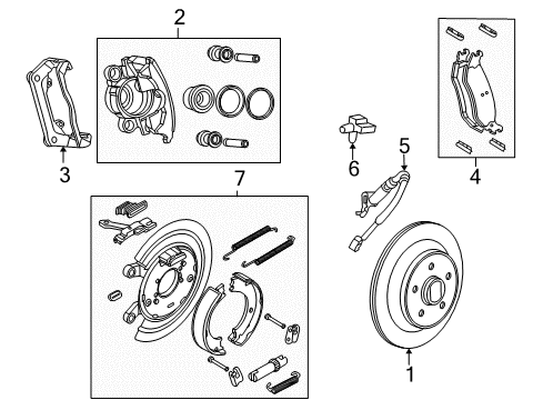 2007 Dodge Ram 1500 Brake Components Line-Brake Diagram for 55366909AB