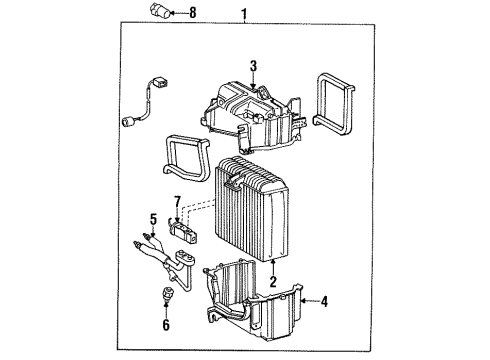 1993 Toyota Tercel Air Conditioner Cooler Relay Diagram for 88630-95702