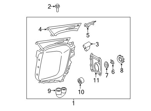 2022 Kia Telluride Headlamp Components Lamp Assembly-Head, LH Diagram for 92101S9200