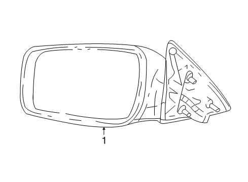 2006 Lincoln LS Outside Mirrors Mirror Diagram for 6W4Z-17683-AAA