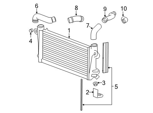 2007 GMC Savana 2500 Intercooler Outlet Duct Diagram for 15849822