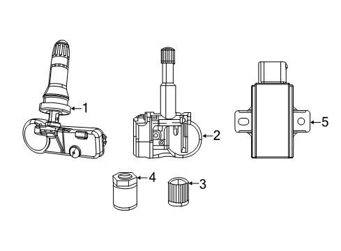 2017 Dodge Durango Tire Pressure Monitoring Tire Pressure Sensor Diagram for 68252495AC