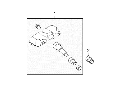 2012 Hyundai Elantra Tire Pressure Monitoring Nut-TPMS Diagram for 52934-2L100