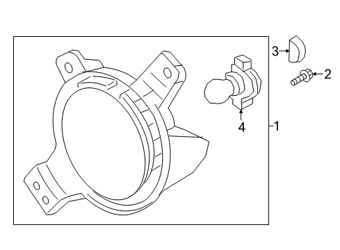 2018 Chevrolet Sonic Fog Lamps Fog Lamp Assembly Diagram for 42569806