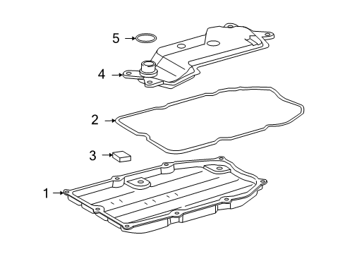 2012 Lexus LS460 Transmission Pan Sub-Assy, Automatic Transmission Oil Diagram for 35106-50050