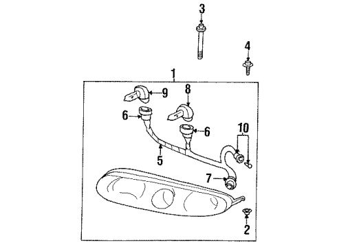 2003 Oldsmobile Aurora Headlamps Harness Asm-Headlamp Wiring Diagram for 15301534