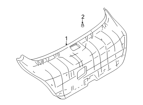 2003 Hyundai XG350 Interior Trim - Trunk Lid Trim Assembly-Trunk Lid Diagram for 81750-39100