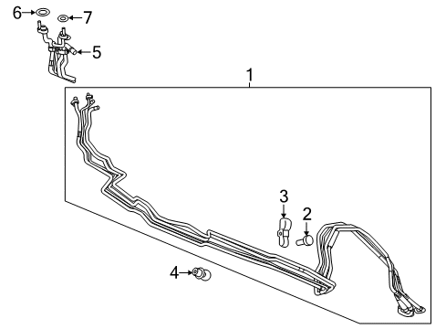 2018 Chevrolet Traverse Air Conditioner AC Line Diagram for 23442207