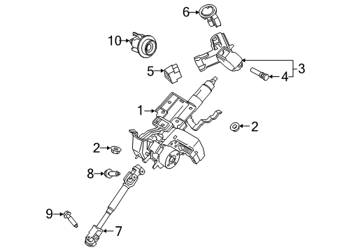 2021 Ford EcoSport Ignition Lock Ignition Immobilizer Module Diagram for G1BZ-15607-B