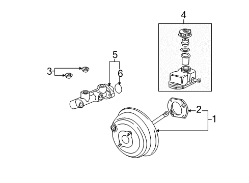 2001 BMW X5 Hydraulic System Power Brake Booster Diagram for 34336760461